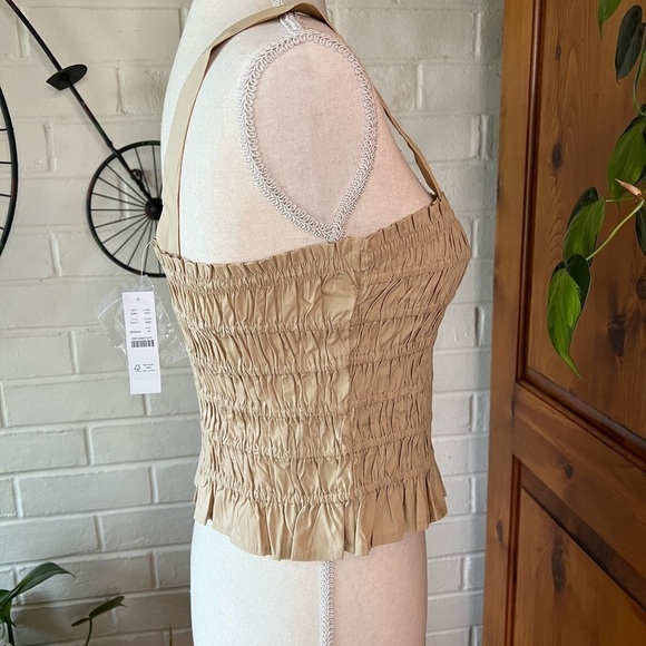 J. Crew smocked crop tank size M tan - Picture 5 of 9